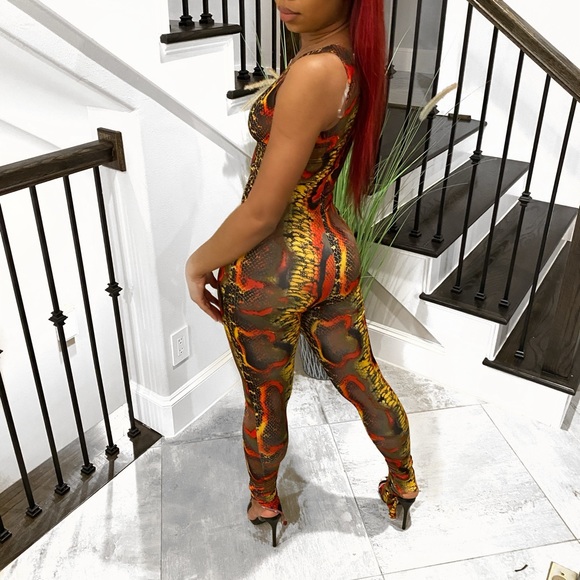 Snakeskin Jumpsuit - Picture 2 of 2